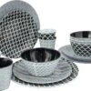 Bo-Camp Servies - Mix & Match - 16 Delig - Zwart/Wit 1 Bo-Camp Servies - Mix & Match - 16 Delig - Zwart/Wit -Buiten Kamperen 1200x793 5