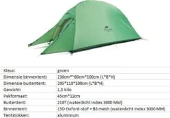 Cloud Up 1 Upgraded - Naturehike® - 1 Persoons Tent - Lichtgewicht Tent - Incl. Grondzeil - 210T 3000mm - Outdoor - Waterdicht - Hiking & Wandelen 23 Cloud Up 1 Upgraded - Naturehike® - 1 Persoons Tent - Lichtgewicht Tent - Incl. Grondzeil - 210T 3000mm - Outdoor - Waterdicht - Hiking & Wandelen -Buiten Kamperen 1200x830