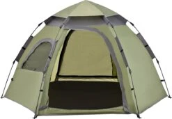 Buiten Kamperen 42 Pro-Tec Tent Nybro Automatisch 240x205x140 Cm Donkergroen