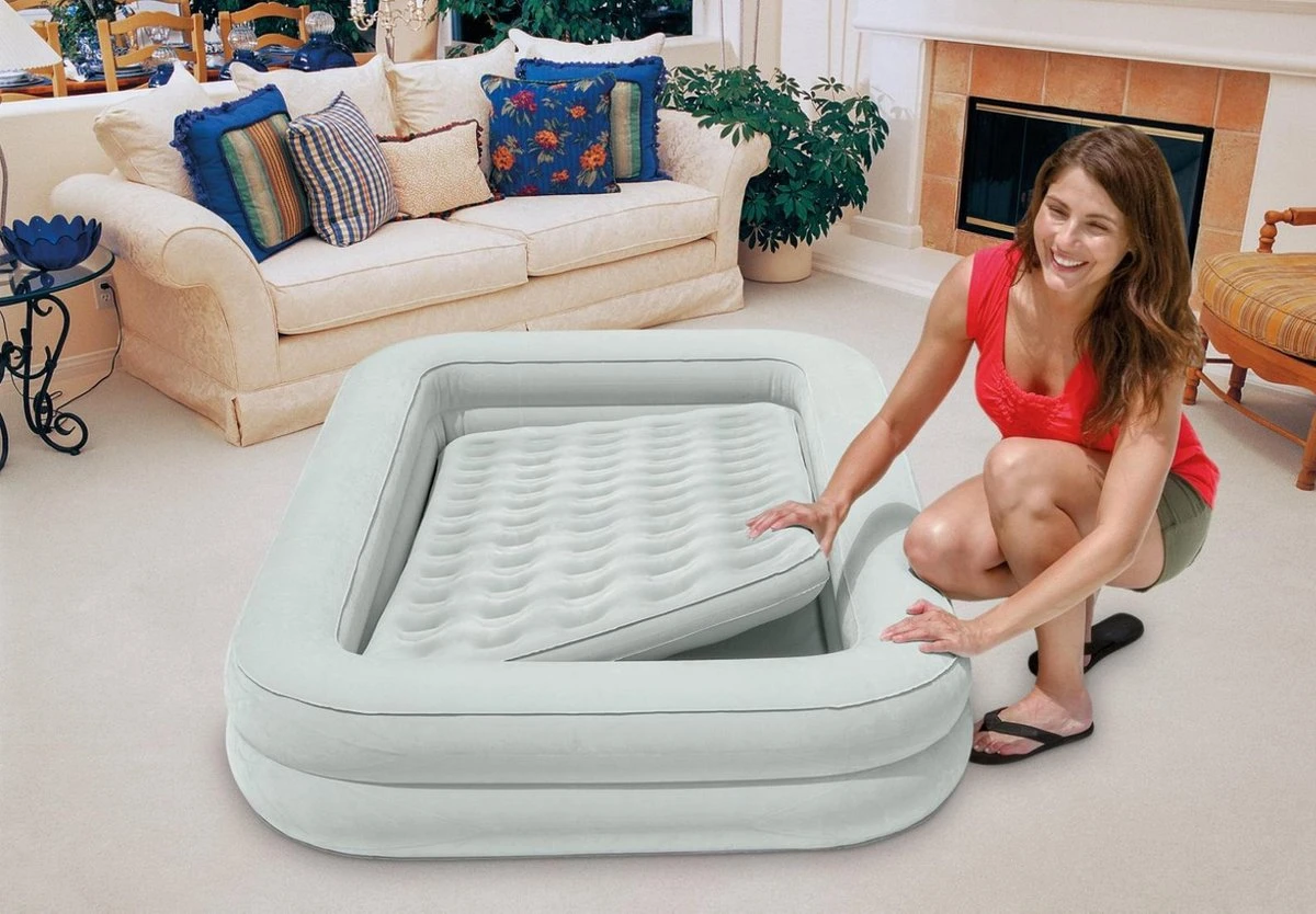 Intex Luchtbed - Kinder Reisbed - 1 Persoons - Slaapgedeelte: B71 X L132 X H10 - Met Reparatieset 8 Intex Luchtbed - Kinder Reisbed - 1 Persoons - Slaapgedeelte: B71 X L132 X H10 - Met Reparatieset - Afbeelding 6