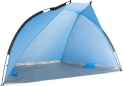 Navaris Windscherm Voor Het Strand - Zon- En Windbescherming Voor Drie Personen - Pop-up Speeltent Met UV- Bescherming - Beach Shelter Met Draagtas -Buiten Kamperen 1200x839