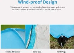 IGOODS Pop-up Tent - 2/3-Persoons - Blauw -Buiten Kamperen 1200x866 1