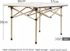 Buxibo - Lichtgewicht Vouwbare Campingtafel - Inklapbaar - Vis/Tuin/Picknick Tafel - Kamperen - Met Opberghoes - Aluminium - Grijs -Buiten Kamperen 1200x869 1