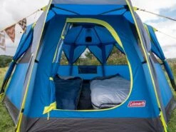 Coleman OctaGo Tent - Festival - 3-Persoons - Blauw/lime -Buiten Kamperen 1200x900 10
