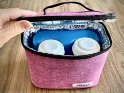 Youha® Koeltas Met Koelelement - Babymelk Koelen - Moderne Moedermelk Tas - Babymelk Koud Houden - Handig Draadbaar - Kleur: Roze/Paars -Buiten Kamperen 1200x900 44