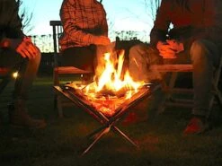 Firekorf + Grill + Spit : Opvouwbare Vuurkorf / Vuurschaal Met Rooster En Spit - Draagbare BBQ - Opbergtas - Kampeer Grill - Kookset -Buiten Kamperen 1200x900 60