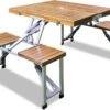 Merkloos Deuba Picknicktafel Campingtafel - Opvouwbaar Voor 4 Personen - Hout En Aluminium -Buiten Kamperen 1200x904 3