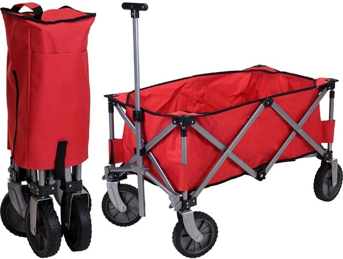 KOOPMAN Opvouwbare Bolderkar | Rood | 90 X 49 X 58 Cm 3 KOOPMAN Opvouwbare Bolderkar | Rood | 90 X 49 X 58 Cm