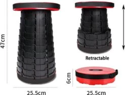 Kampeerkruk - Uitschuifbare Kruk - Rood/Zwart- Tot 120 Kg - Travel Stool - Opvouwbare Campingkruk - Inklapbaar Krukje - Telescopische Kruk - Camping - Outdoor 21 Kampeerkruk - Uitschuifbare Kruk - Rood/Zwart- Tot 120 Kg - Travel Stool - Opvouwbare Campingkruk - Inklapbaar Krukje - Telescopische Kruk - Camping - Outdoor -Buiten Kamperen 1200x910 7