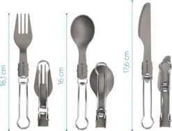 Navaris Campingbestek Van Titanium - Set Met Vork, Mes En Lepel - Inklapbaar - Bestekset Voor Onderweg - Inclusief Karabijnhaak En Bewaarzakje 16 Navaris Campingbestek Van Titanium - Set Met Vork, Mes En Lepel - Inklapbaar - Bestekset Voor Onderweg - Inclusief Karabijnhaak En Bewaarzakje -Buiten Kamperen 1200x913 10