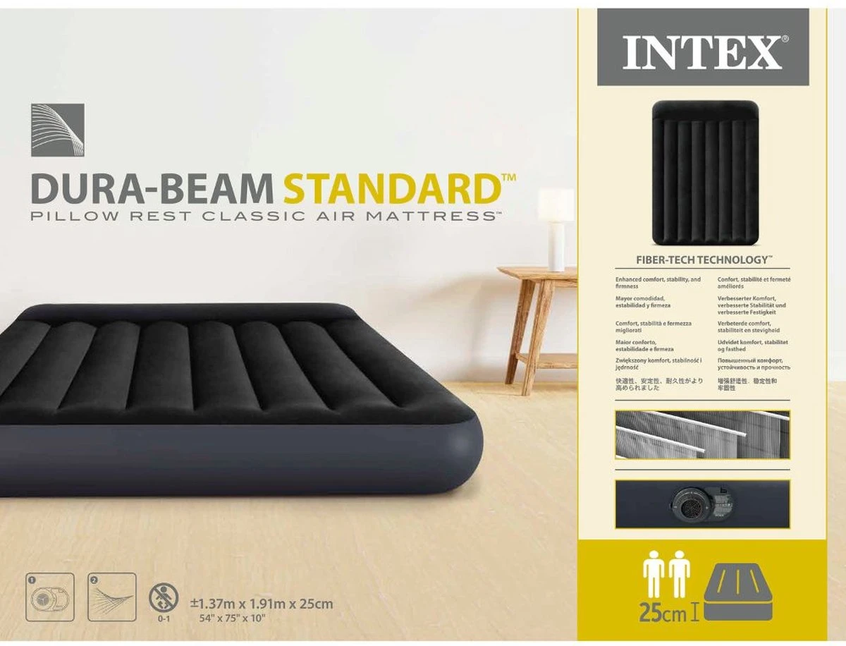 Intex Pillow Rest Classic Full Luchtbed - 2-persoons - 191x137x23 Cm 17 Intex Pillow Rest Classic Full Luchtbed - 2-persoons - 191x137x23 Cm - Afbeelding 15