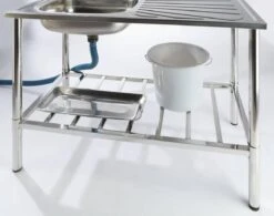 Camping/Outdoor Inox Tafel Met Gootsteen Lavabo En Kraan 100x77x50cm -Buiten Kamperen 1200x945 3