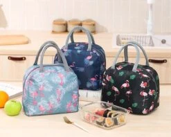 Koeltas - Lunchtas - Volwassenen En Kinderen - Compact & Handig: Zomer - Picknick -School - Lunch - Werk - Zwart Flamingo -Buiten Kamperen 1200x963 5