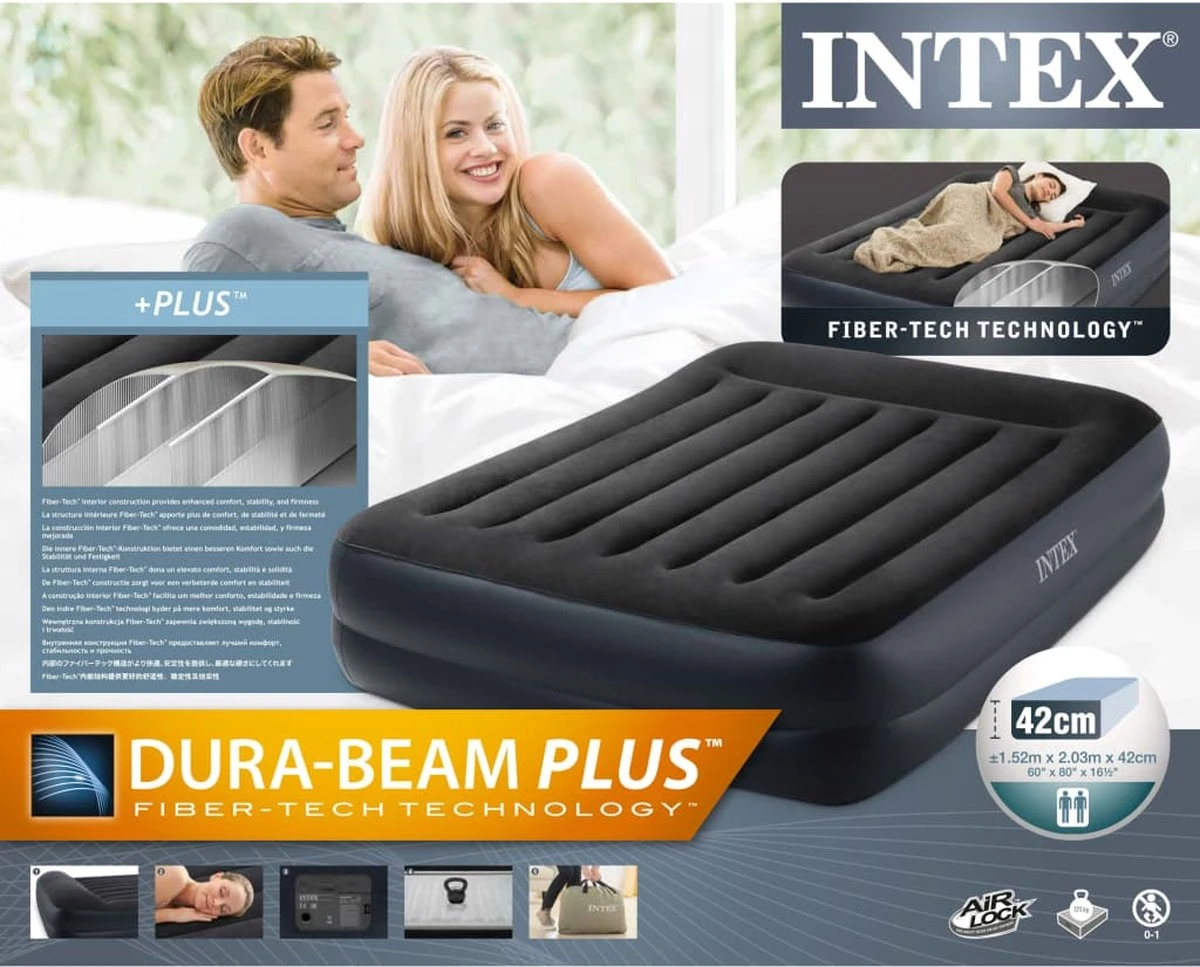 Intex Luchtbed Dura-Beam Plus Pillow Rest Raised Queen 42 Cm 9 Intex Luchtbed Dura-Beam Plus Pillow Rest Raised Queen 42 Cm - Afbeelding 7