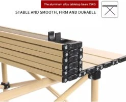 Buxibo - Lichtgewicht Vouwbare Campingtafel - Inklapbaar - Vis/Tuin/Picknick Tafel - Kamperen - Met Opberghoes - Aluminium - Grijs -Buiten Kamperen 1200x967 2