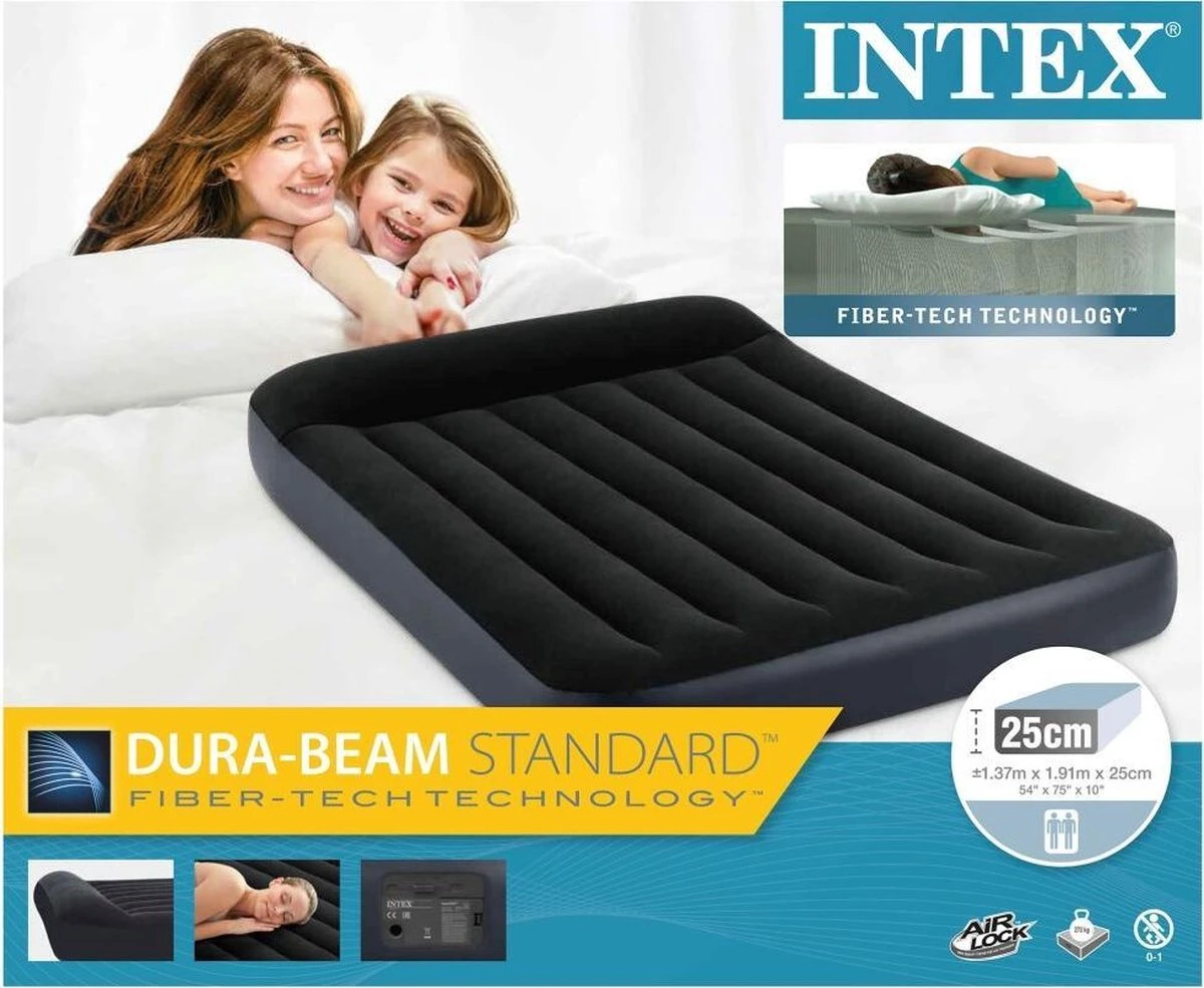 Intex Pillow Rest Classic Full Luchtbed - 2-persoons - 191x137x23 Cm 5 Intex Pillow Rest Classic Full Luchtbed - 2-persoons - 191x137x23 Cm - Afbeelding 3