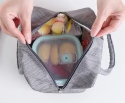 Koeltas - Lunchtas - Volwassenen En Kinderen - Compact & Handig: Zomer - Picknick -School - Lunch - Werk - Klassiek Grijs -Buiten Kamperen 1200x987 1