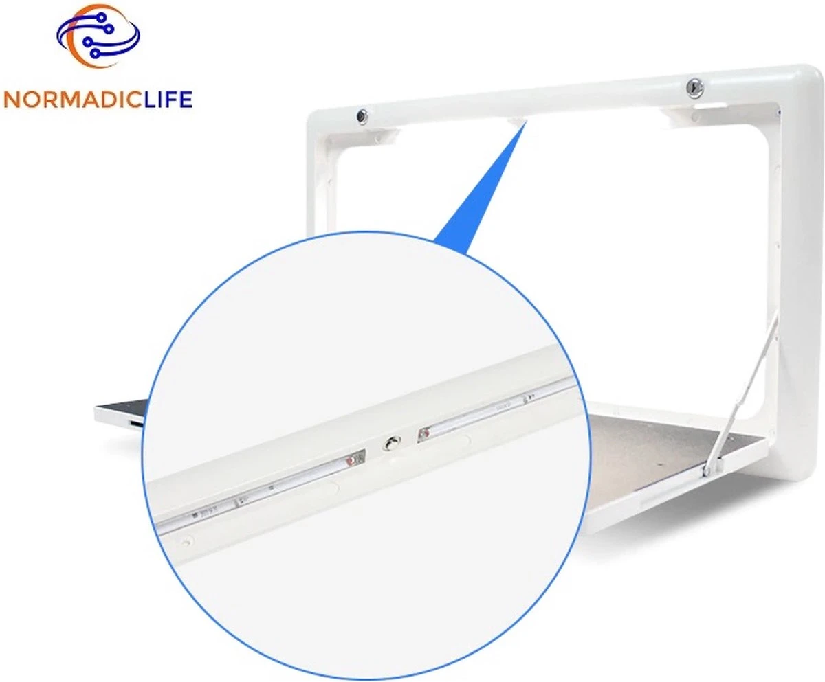 Merkloos NormadicLife® - Outdoor – Opklapbare Tafel - Eettafel – Tafel Voor Buitenkeuken - Caravan – Camper – Picknicktafel - Ingebouwd Ledlicht – Wit 10 Merkloos NormadicLife® - Outdoor – Opklapbare Tafel - Eettafel – Tafel Voor Buitenkeuken - Caravan – Camper – Picknicktafel - Ingebouwd Ledlicht – Wit - Afbeelding 8