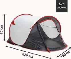 JEMIDI Tweepersoons Pop-up Tent - Opgooitent, Werptent Voor 2 Personen - Ideaal Als Festivaltent Of Kampeertent - Verschillende Kleuren -Buiten Kamperen 1200x994