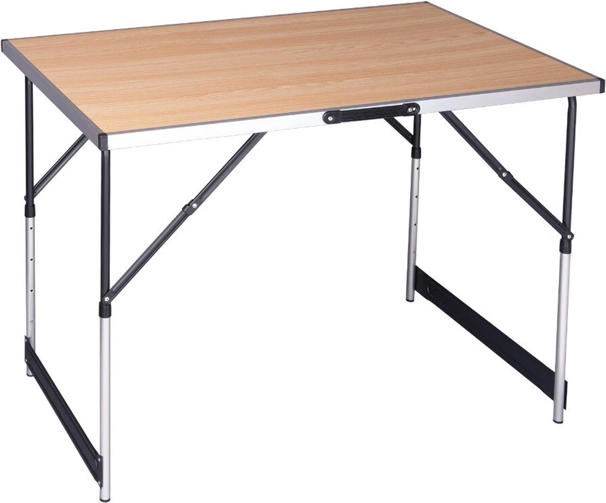 Kamyra® Campingtafel Inklapbaar - Kampeertafel, Partytafel - Opvouwbaar, Lichtgewicht & In Hoogte Verstelbaar - Aluminium/Hout 3 Kamyra® Campingtafel Inklapbaar - Kampeertafel, Partytafel - Opvouwbaar, Lichtgewicht & In Hoogte Verstelbaar - Aluminium/Hout