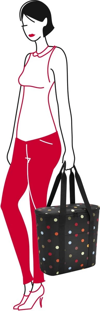 Reisenthel Thermoshopper Koeltas - 15L - Dots Zwart 4 Reisenthel Thermoshopper Koeltas - 15L - Dots Zwart - Afbeelding 2