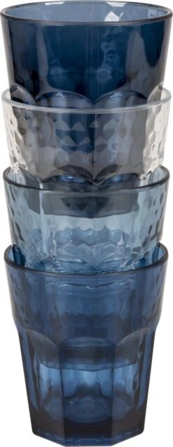 Bo-Camp 200 Ml - Mix & Match - 4 Stuks - 200 Ml - Blauw - Campingglas -Buiten Kamperen 464x1200