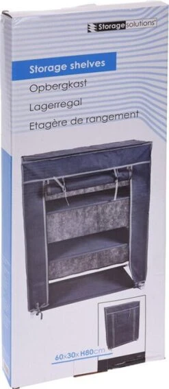 Merkloos GARDEROBE KAST - 3 SCHAPPEN - 60X30X80 CM -Buiten Kamperen 523x1200