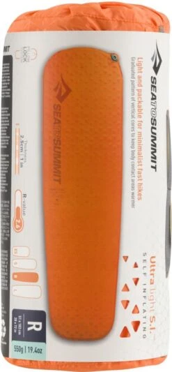 Sea To Summit UltraLight S.I. Regular - Zelf Opbaasbare Slaapmat - 2.5cm - 550g - Oranje -Buiten Kamperen 556x1200 1