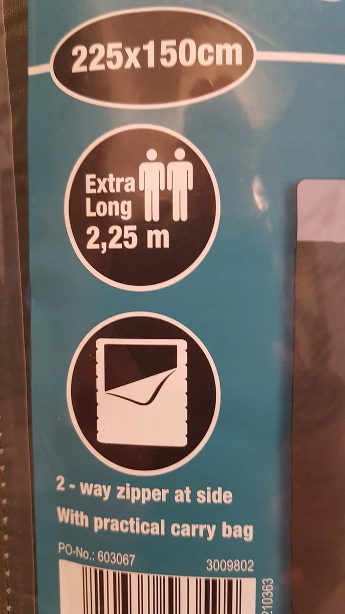 Froyak - 2-persoons Slaapzak XXL Groen 225 X 150 Cm - 2 Persoons Slaapzak Envelop Model Extra Large 4 Froyak - 2-persoons Slaapzak XXL Groen 225 X 150 Cm - 2 Persoons Slaapzak Envelop Model Extra Large - Afbeelding 2