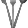 Navaris Campingbestek Van Titanium - Set Met Vork, Mes En Lepel - Bestekset Voor Onderweg En Op Reis - Inclusief Karabijnhaak En Bewaarzakje -Buiten Kamperen 687x1200 1
