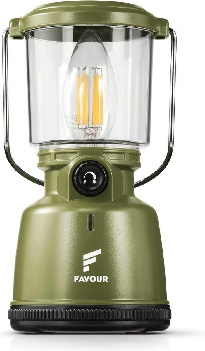Favour L0818 Retro Camping Lamp Oplaadbaar LED, 320 Lumen, IP64 Waterdicht, Draagbare Kampeerlamp, Tentlamp, Acculamp, Traploos Dimbare Lamp Incl. Kaarslicht-modus, Groen 2 Favour L0818 Retro Camping Lamp Oplaadbaar LED, 320 Lumen, IP64 Waterdicht, Draagbare Kampeerlamp, Tentlamp, Acculamp, Traploos Dimbare Lamp Incl. Kaarslicht-modus, Groen