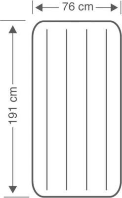 Intex Luchtbed - Classic Downy - Formaat: Cot - B76 X L191 X H25 Cm - 1 Pers. - Met Reparatieset -Buiten Kamperen 737x1200