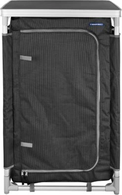 Campart Campingkast CU-0719 – Opvouwbaar En Verstelbaar - 4 Verstelbare Poten - 3 Lagen - Aluminium Frame - Grijs -Buiten Kamperen 753x1200 1