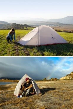Cloud Up 3 Upgraded - Naturehike® - Tent 3 Persoons - Lichtgewicht Tent - Incl. Grondzeil - 20D 4000MM - Outdoor Kampeertent - Waterdicht - Hiking & Wandelen -Buiten Kamperen 804x1200 1
