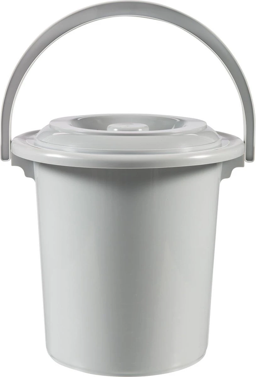 Curver Toiletemmer Met Deksel - 10L - 31 Cm - Lichtgrijs 6 Curver Toiletemmer Met Deksel - 10L - 31 Cm - Lichtgrijs - Afbeelding 4