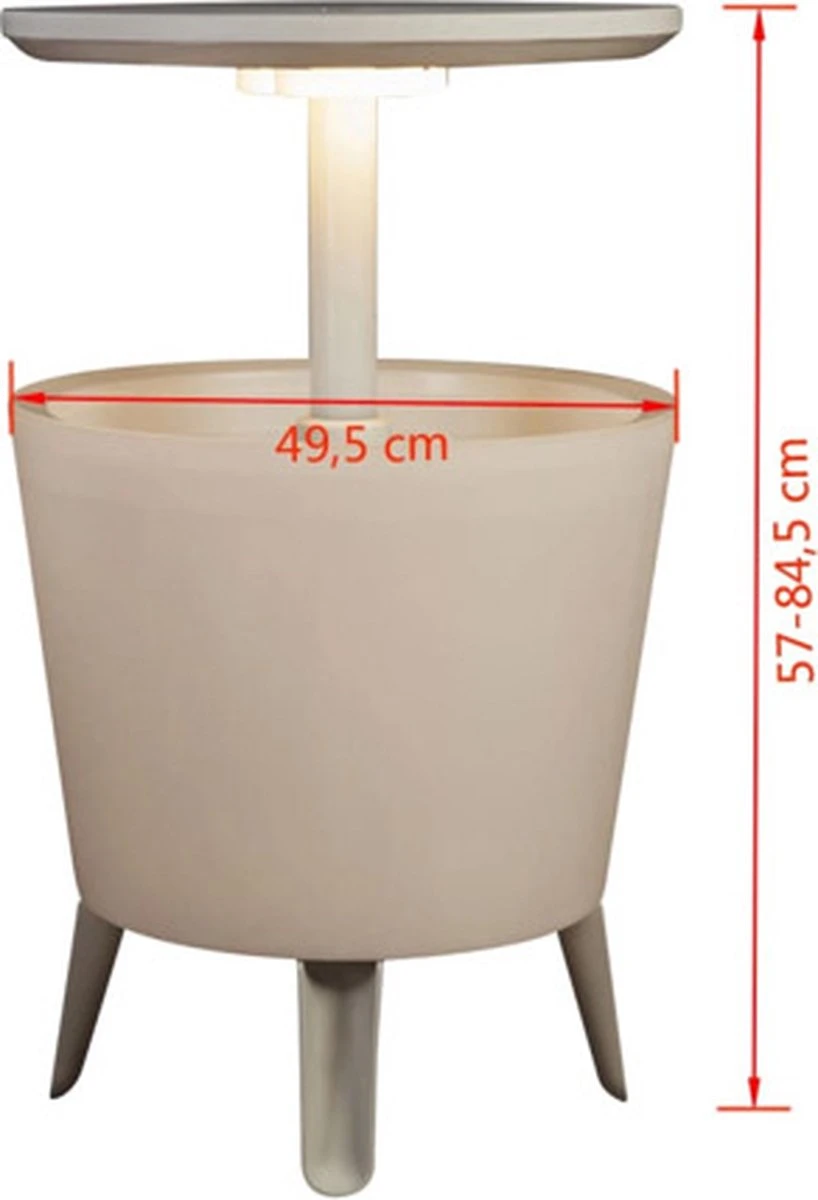 Keter Coolbar Partytafel – Lichtgevend - 49,5x49,5x57cm - Wit 10 Keter Coolbar Partytafel – Lichtgevend - 49,5x49,5x57cm - Wit - Afbeelding 8