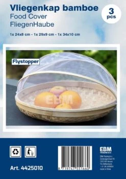 Voedselkap - Vliegenkapjes Bamboe Set 3 Stuks - Flystopper -Buiten Kamperen 846x1200 7