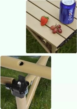 Buxibo - Lichtgewicht Vouwbare Campingtafel - Inklapbaar - Vis/Tuin/Picknick Tafel - Kamperen - Met Opberghoes - Aluminium - Grijs -Buiten Kamperen 848x1200