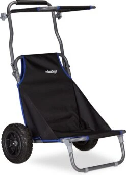 Relaxdays Strandkar Opvouwbaar - Strandstoel Met Zonnedak - Strand Stoel Op Wielen -Buiten Kamperen 864x1200 2