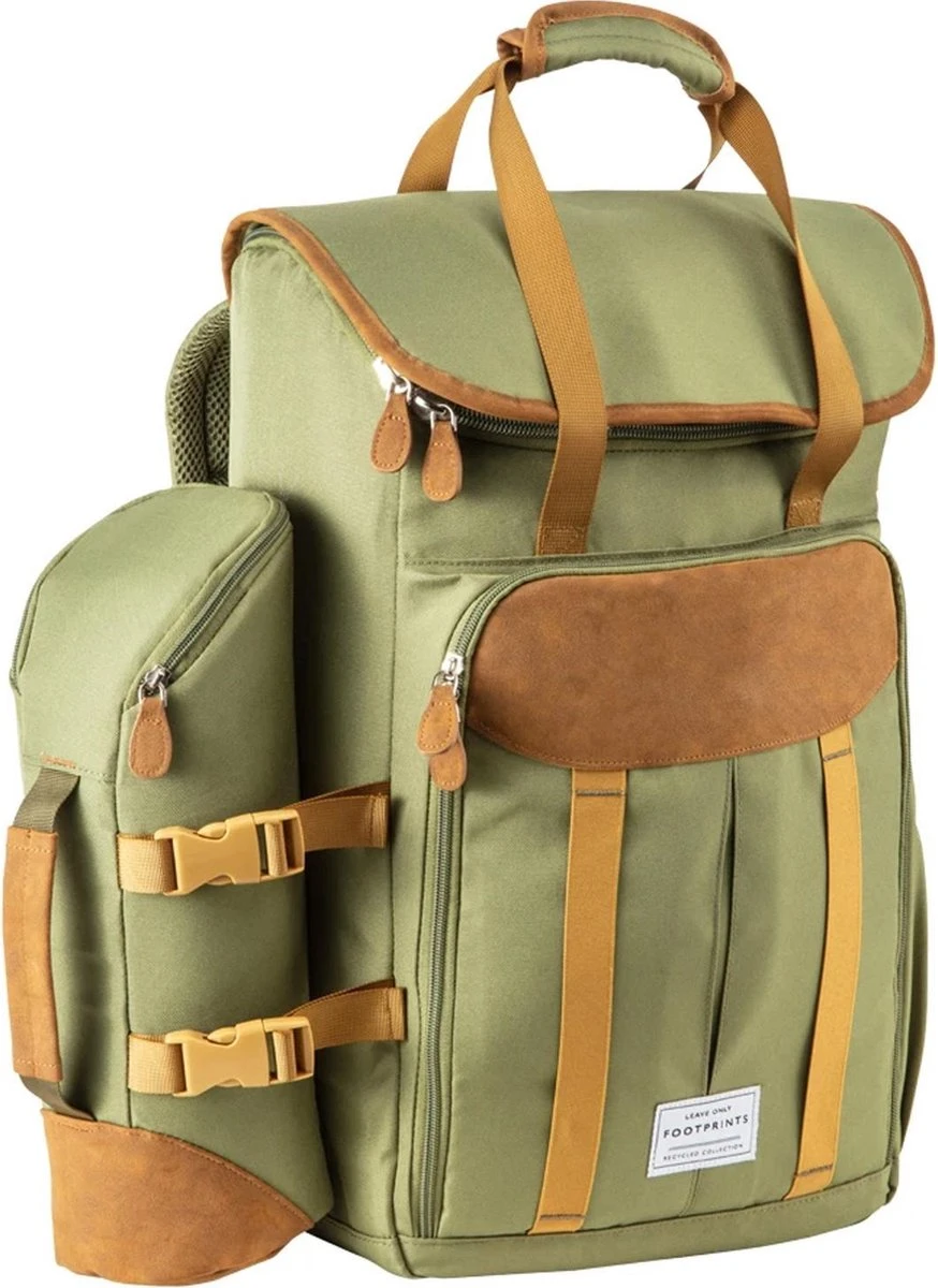 Cabinmax Koeltas - Koelrugzak - Picknick - Picknicktas Met Flessenhouder - Koelrugtas 24L - Olive Green 3 Cabinmax Koeltas - Koelrugzak - Picknick - Picknicktas Met Flessenhouder - Koelrugtas 24L - Olive Green