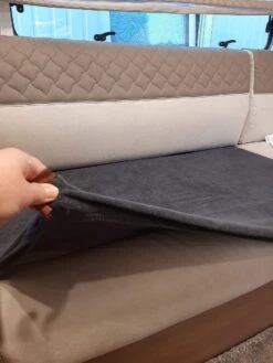 Bankhoes Voor Camper / Mobilhome / Caravan Carré Stretch Badstofhoes Per Stuk Kleur Antraciet Universeel Model -Buiten Kamperen 900x1200 25