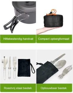 Hikr® Camping Pannenset - Complete 22-delige Kookset - Lichtgewicht - Kookgerei Servies - Outdoor - BPA-vrij - Keukengerei Set 14 Hikr® Camping Pannenset - Complete 22-delige Kookset - Lichtgewicht - Kookgerei Servies - Outdoor - BPA-vrij - Keukengerei Set -Buiten Kamperen 945x1200 3