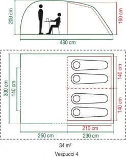Coleman Vespucci 4 Tunneltent - Familietent - 4-Persoons - Groen 13 Coleman Vespucci 4 Tunneltent - Familietent - 4-Persoons - Groen -Buiten Kamperen 961x1200