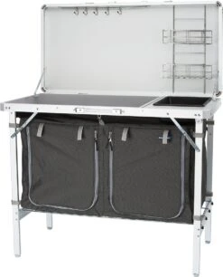 Campart Campingkeuken KI-0757 – Complete Keuken En Campingkast – Opvouwbaar En Inclusief Draagtas - Grijs -Buiten Kamperen 969x1200 3