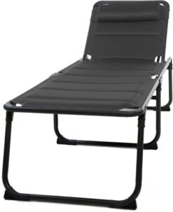 Travellife Barletta Ligbed - Antraciet / Donkergrijs -Buiten Kamperen 977x1200